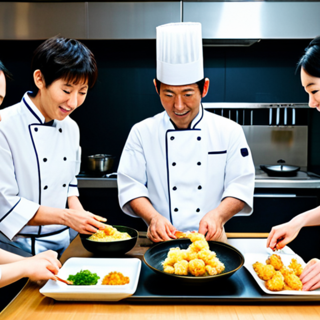 일본어를 배우는 이유 - Kyoto Culinary Class**
"A professional chef in Japan, demonstrating traditional tempura techniques ...